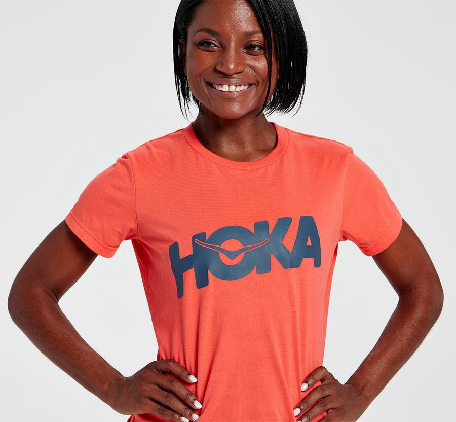 Camisa Hoka One One Feminino Laranja - Brand - 918-LNABYK